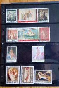 Topical Collection of Nudes on stamps.