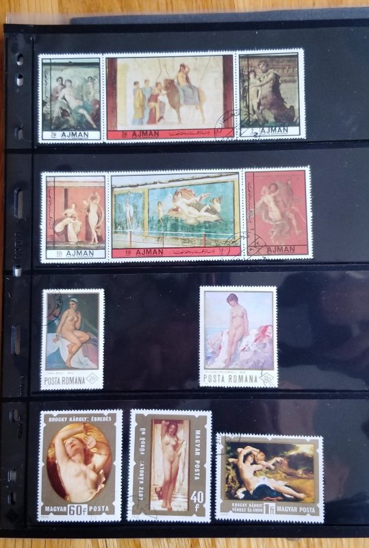 Topical Collection of Nudes on stamps.