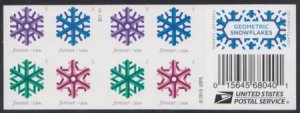 US 5031-34d Modern Imperf Snowflakes Booklet