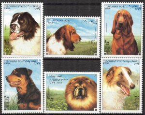 Afghanistan 1998 Dogs set of 6 MNH