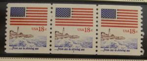 Scott 1891, #1, PNC3, MNH, 18c Flag, ...from sea to shining