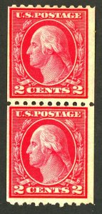 U.S. #487 MINT PAIR OG HR THINS