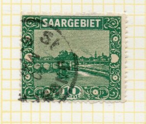 Saar 1922 Early Issue Fine Used 10c. NW-103358