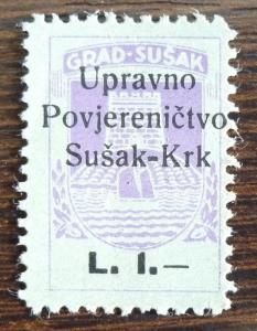 WWII ITALY - CROATIA - YUGOSLAVIA-OVERPRINTED REVENUE STAMP-RARE RR! italien J16