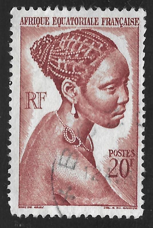 French Equatorial Africa #183 20fr Young Bacongo Woman