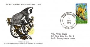 Ivory Coast, Worldwide First Day Cover, World Life Fund