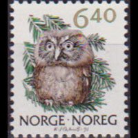 NORWAY 1991 - Scott# 959 Owl 6.4k NH