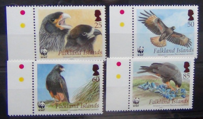 Falkland Island 2006 Endangered Species Straited Cardcara set MNH