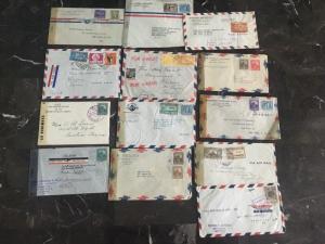 Great 13 Venezuela Airmail Censored Covers Lot