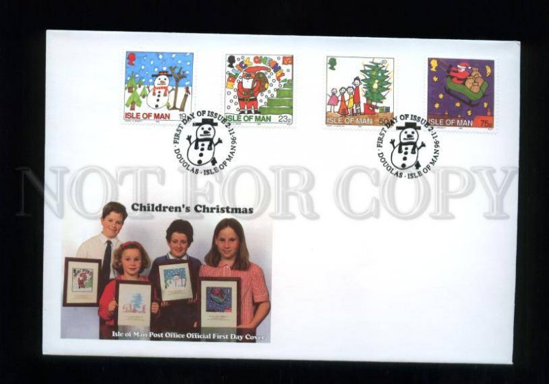 161447 ISLE OF MAN 1996 Children's Christmas FDC cover