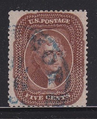 30 VF-XF used neat blue cancel APS certificate nice color  cv $ 1430 ! see pic !