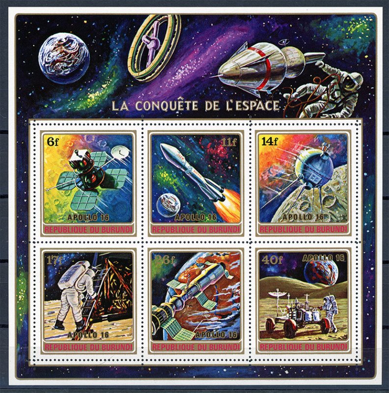 Burundi 384a MNH : : Conquest of Space Souvenier Sheet