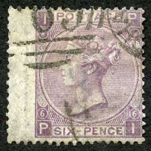 SG104 6d lilac wmk spray plate 6 (couple of small creases) Cat 175 pounds