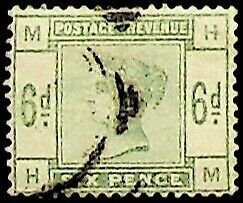 GB 1884 6d SG 194 Used QV  (002851)