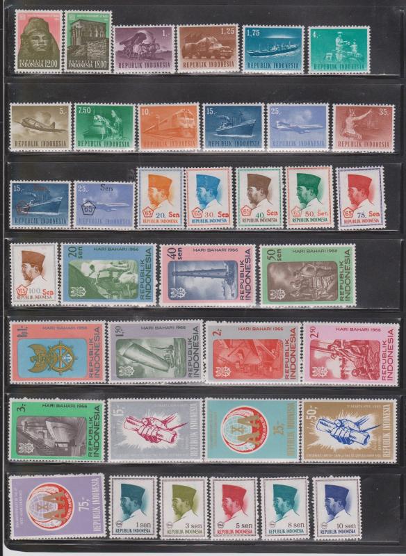 INDONESIA - Collection Of Mostly Mint Hinged  Issues - CV Over $100.00