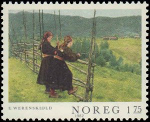 Norway #807-808, Complete Set(2), 1982, Art, Never Hinged