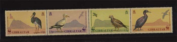 Gibraltar 1991 Sc 594a WWF set MNH