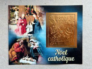 Art, Christmas 2023 year 5 blocks Foil. Bronza.  perforated  NEW