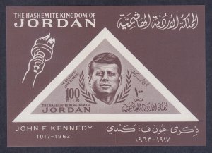 Jordan Mi Block 13 MNH 1964 100F John F. Kennedy IMPERF Souvenir Sheet