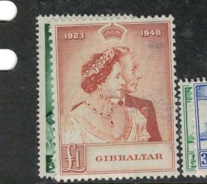 Gibraltar SG 134-5 KGV Silver Wedding MOG (1esr)