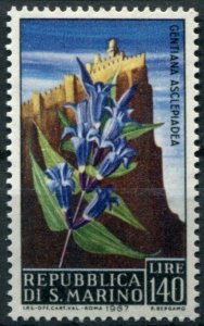 San Marino Sc#659 MNH, 140L multi, Flowers 1967 (1967)