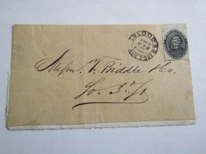 US Local Stamps, Sc. #15L18 On Cover-front only, 1855 Blood's Penny Post...