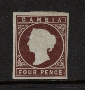 Gambia #1a (SG #1) Very Fine Mint Original Gum Lightly Hinged