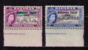 BAHAMAS Sc# 181 - 182 MH FVF Set2 x Margin IMPT Beach Hotel