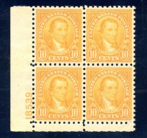 US SCOTT #591 PLATE BLOCK OF 4 MINT-SUPERB-OG-NH A TRUE GEM