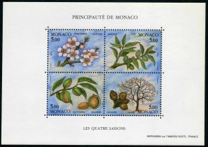 Monaco 1852 ad sheet,MNH.Michel Bl.57. Almond three branch,1993.