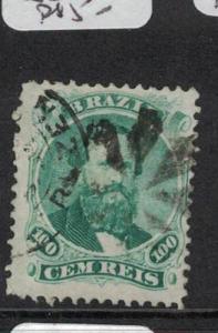 Brazil 1866 100R SC 58 Town Cancel Item 1 VFU (6dqu) 