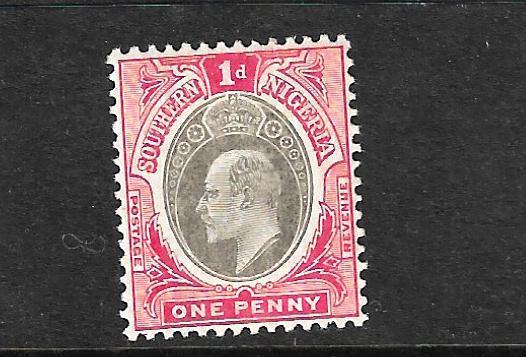 SOUTHERN NIGERIA 1904  1d KEVII  MLH SG 22 