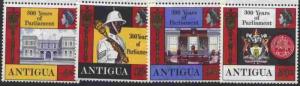 Antigua 213-6 MNH, Architecture, Crests, Animals, Parliament