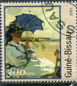 Guinea-Bissau 2001 CLAUDE MONET Paintings 1 Stamp fine used Perforated VF