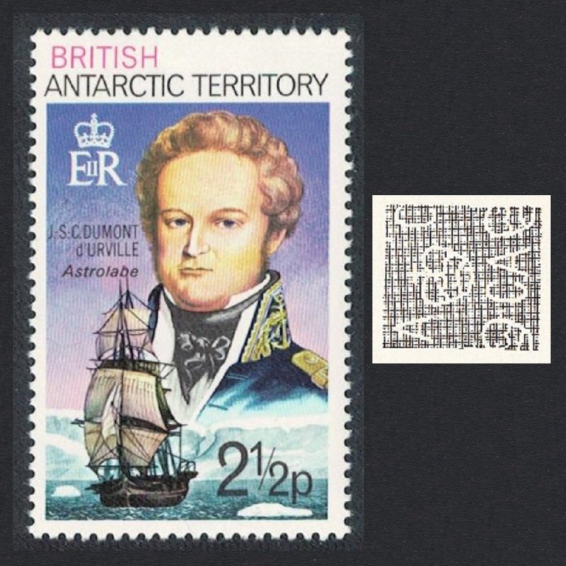 BAT 2½ p Dumont d'Urville and 'L'Astrolabe' Explorer 1973 MNH SG#48 MI#49AX