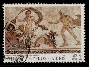 CYPRUS QEII SG769, 1989 £1 Apollon & Daphne, FINE USED.