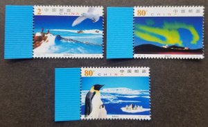 *FREE SHIP China Antarctic Scenes 2002 Aurora Penguin Bird Landscape (stamp) MNH