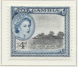 GAMBIA 1953 4d MH* Stamp A4P40F40086