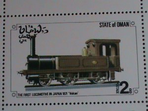 OMAN STAMP:WORLD FAMOUS CLASSIC TRAINS- STAMPS : MNH FULL SHEET VERY FINE