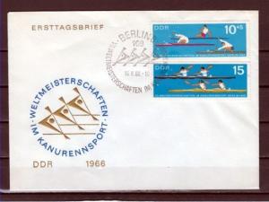 German Dem. Rep. Scott cat. 852, B141. World Canoe issue. First day cover. ^