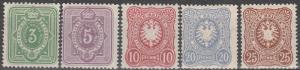 Germany #37-41 F-VFUnused CV $43.25  (A14157)