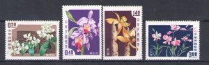 1958 Formosa - China Taiwan - Flowers - Michel Catalog No. 288-91 - 4 Values - M