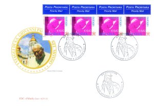 Travels of the Pope 2002. Booklet (FDC).