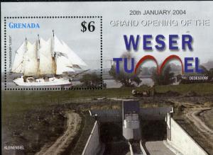 GRENADA 3425 MNH S/S SCV $4.50 BIN $3.00 WESER TUNNEL