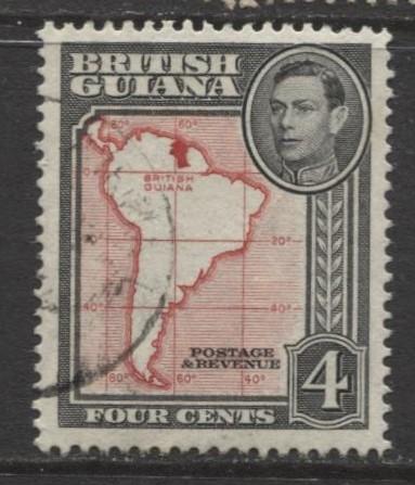 British Guiana - Scott 232 - KGVI- Definitive -1938 - VFU - Single 4c Stamp