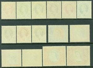 EDW1949SELL : RHODESIA & NYASALAND 1954 Sc#141-55 Cplt except for #143B Cat $127