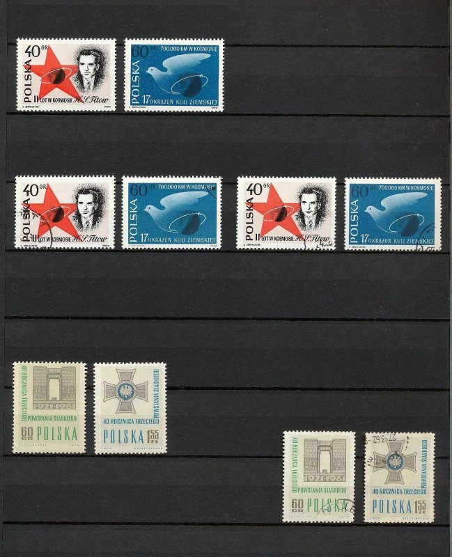 POLAND 1961 Sheets Ships Skiing MNH Used (Appx 90 )(MR450