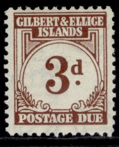 GILBERT AND ELLICE ISLANDS GVI SG D3, 3d brown, M MINT. Cat £18.