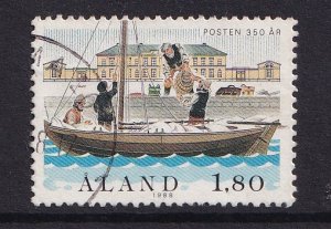 Aland islands  #29   used   1988  postal service sailboat