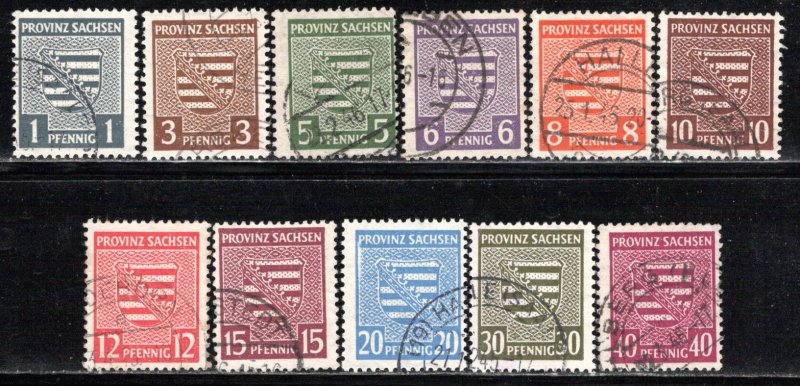 DDR under russian occupation Scott # 13N1 - 13N12, used, var. wmk